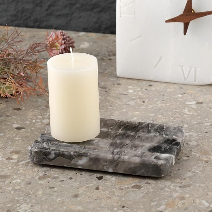Marble Soap Dish, Bar Soap Holder Shower, Easy Cleaning Stone Sponge Holder - Image 7