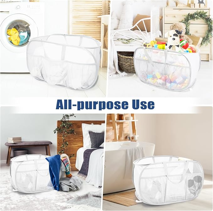 Collapsible Laundry Baskets, Upgrade Pop Up Laundry Hamper - Image 7