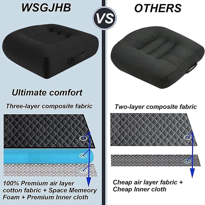 Car Booster Seat Cushion, Chair Cushions, Comfort Seat Cushion Pillow - Image 7