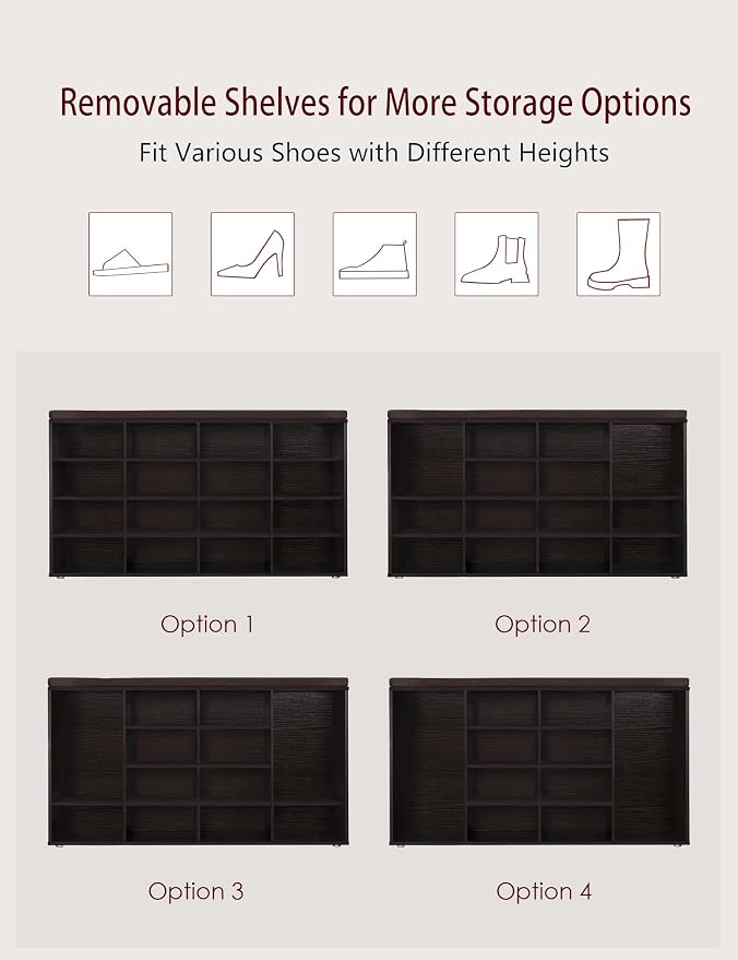 DINZI LVJ Shoe Storage Bench - Image 4