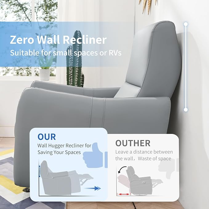 Wall Hugger Power Recliner Chair, Zero Wall Electric Recliner Chairs - Image 4