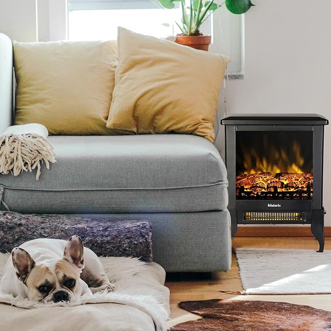 TURBRO Suburbs TS17 Compact Electric Fireplace Stove, 18” Freestanding Stove - Image 8