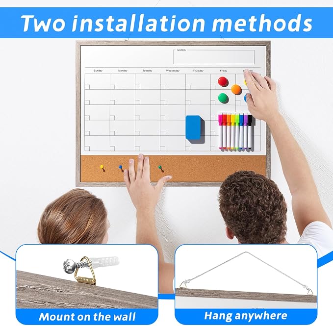 Dry Erase Calendar Whiteboard, Reusable Monthly Planner - Image 5