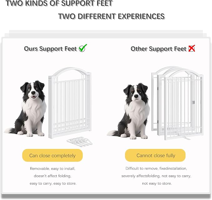 4NM Metal No Drilling Expandable Dog Gate, Extra Wide 144", Extra Tall 32" Free - Image 6