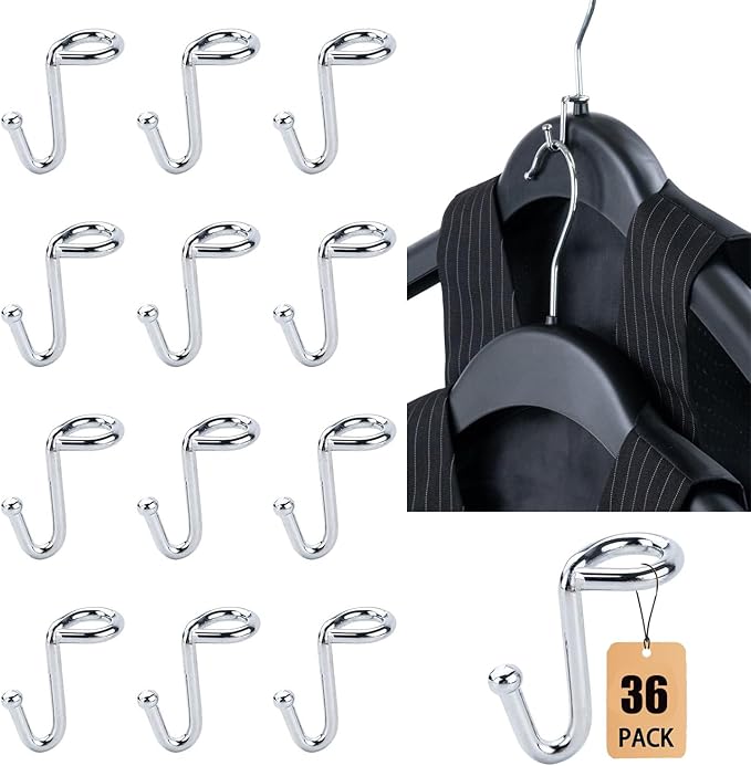 Clothes Hanger Connector Hooks, Clothes Hanger Organizer Mini Space Saving by Koobay