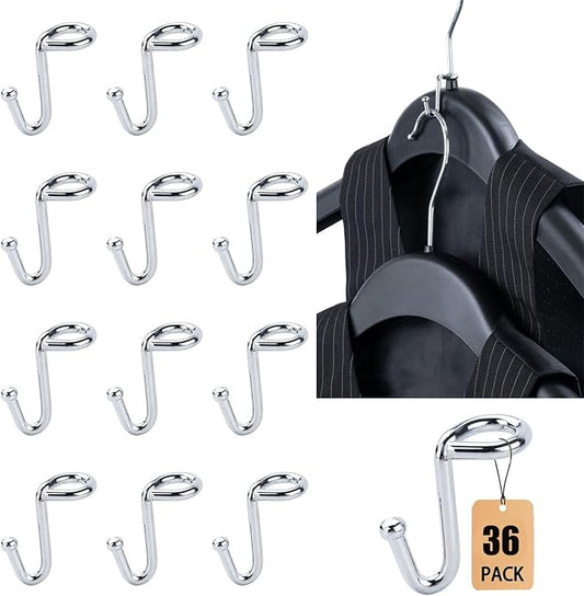 Clothes Hanger Connector Hooks, Clothes Hanger Organizer Mini Space Saving by Koobay