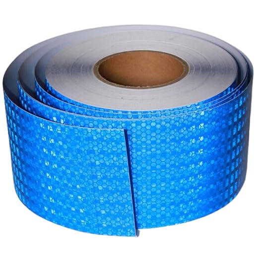 Industrial Reflective Tape Blue 4 inch Wide, Outdoor Waterproof Hazard by tuyrchu