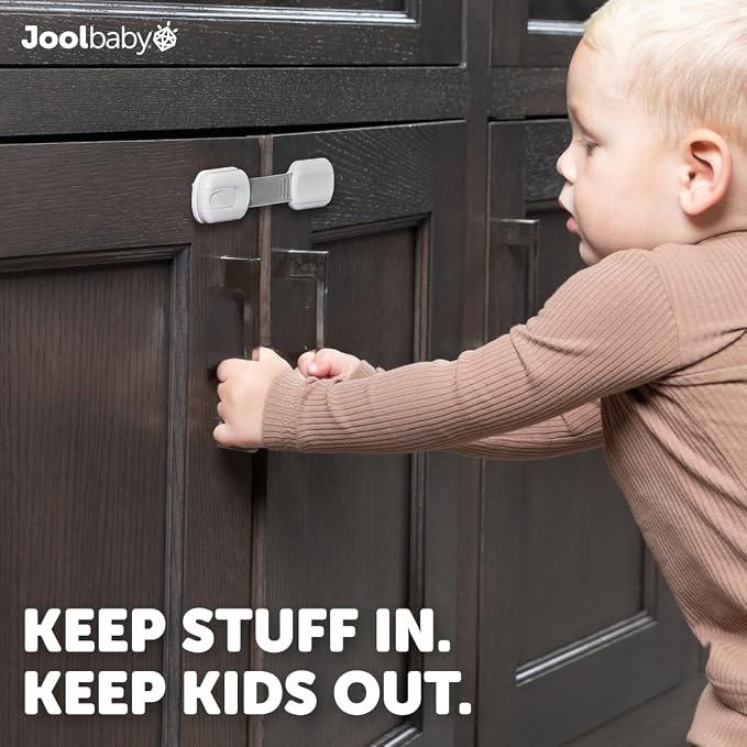 Child Safety Strap Locks Baby Proof Cabinets, Toilet & Trash Cans – 3M Adhesive - Image 2