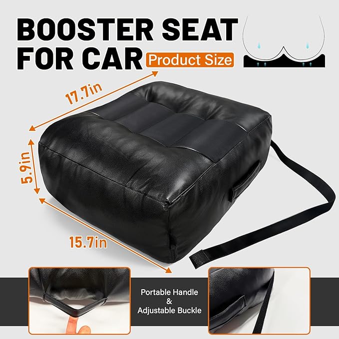 Adult Booster Car Seat Cushion for Office Chair & Driving 17.7"x15.7"x5.9" - Image 4