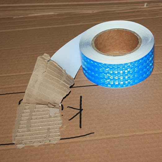 Industrial Reflective Tape Blue 2 inch Wide, Outdoor Waterproof Hazard - Image 2