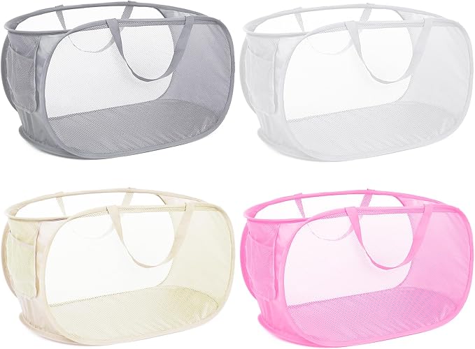 4 Pack Collapsible Laundry Baskets, Foldable Laundry Basket - Field & Grace