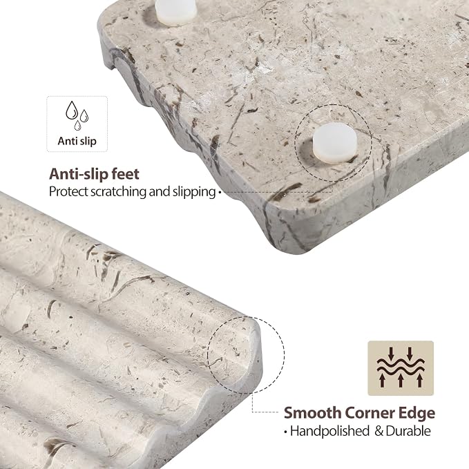 Koville Natural Grey Marble Soap Dish - Image 5