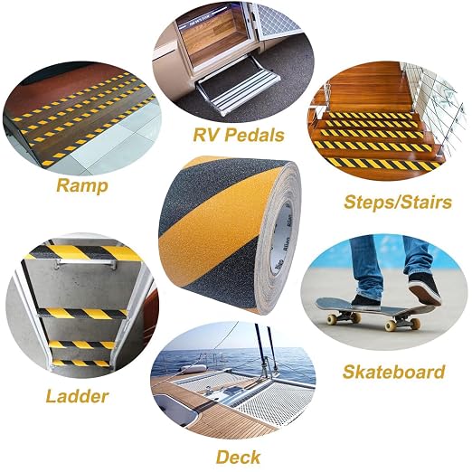 Anti Slip Safety Grip Tape 4 Inch x 60 Ft, Non Skid Tread - Image 7