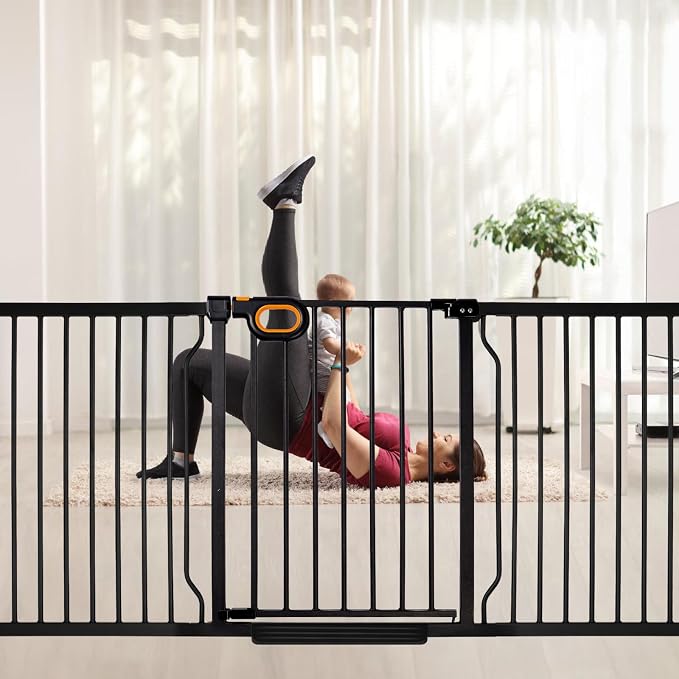 owlie Baby Gate Indoor 75-85 Inch, Extra Wide Safety Gate - Image 2