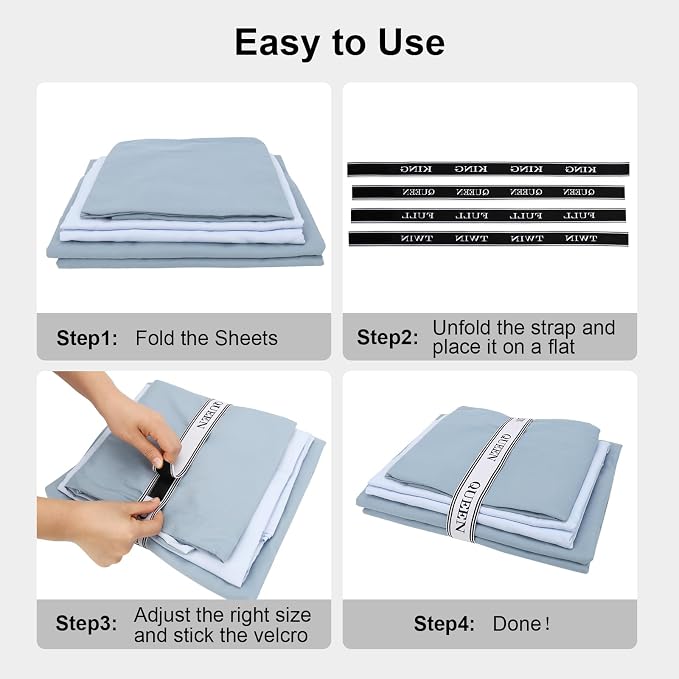 8 Pcs Bed Sheet Organizer Bands - Image 3