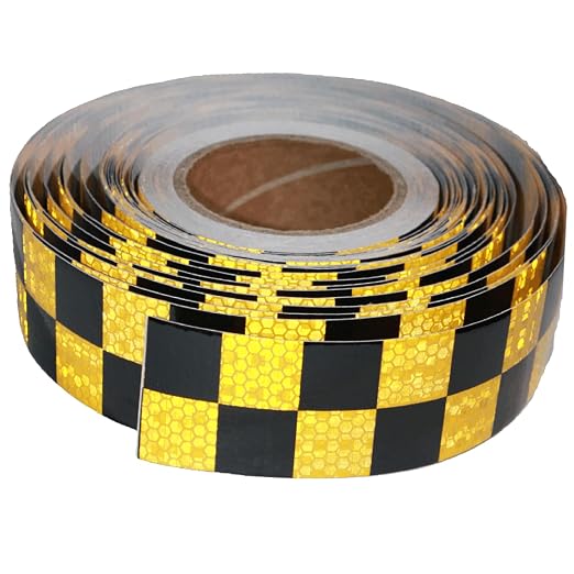 Yellow Black Reflective Tape 2 inch X 166 feet, Outdoor Waterproof Hazard by tuyrchu
