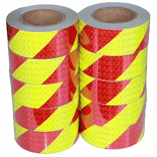 Reflective Tape 2 inch X 66 feet X 10 Rolls, Outdoor Waterproof Hazard by tuyrchu