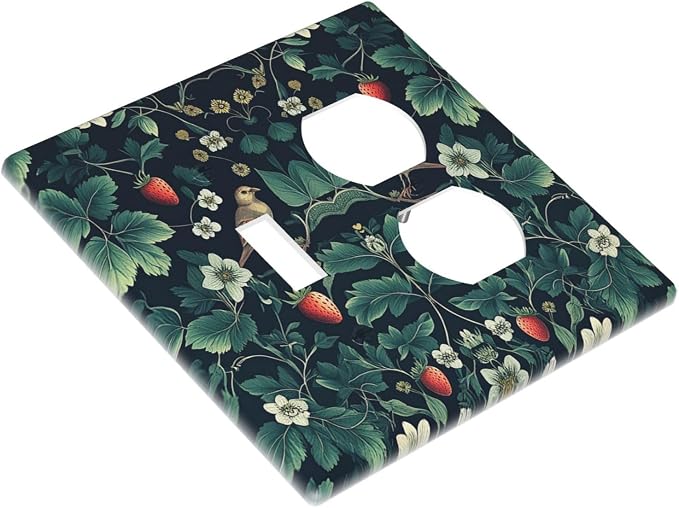 Wallplates Strawberry Birds Flowers Plant Morris Floral 1 Toggle 1 Duplex - Image 3
