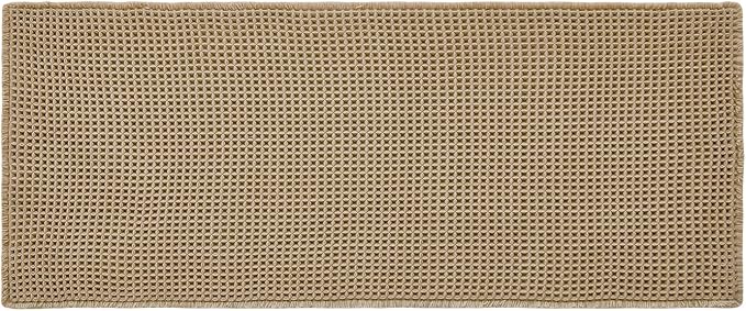 Waffle Bath Mat, Boho Bathroom Rugs Non Slip Washable Super Absorbent Quick Dry - Image 9