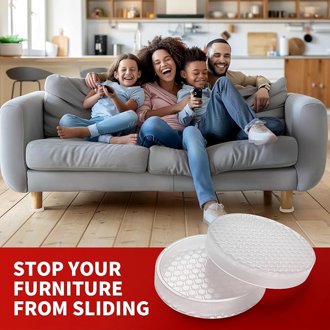 Ezprotekt Non Slip Furniture Pads, Round Furniture Coasters - Image 5