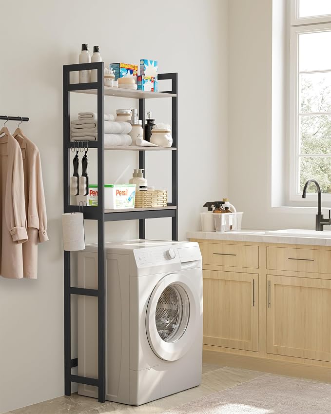SONGMICS Over-The-Toilet Storage, 3-Tier Bathroom Organizer Over Toilet - Image 2