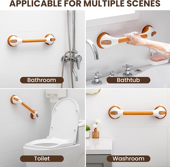 TAILI Grab Bars for Bathtubs and Showers 2 Pack Suction Grab Bar, Heavy Duty - Image 8