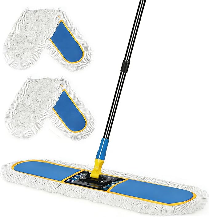 24" Commercial Dust Mop for Floor Cleaning, Heavy Duty Large Industrial Floor by BUVE