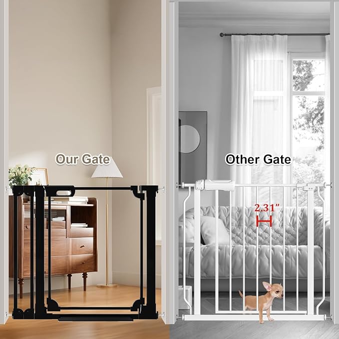 WAOWAO Clear Baby Gate for Stairs Modern Design Acrylic Auto Close Pet Gate - Image 9