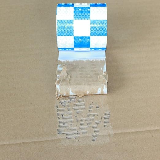 Blue and White Reflective Tape Outdoor Waterproof 3 inch X 10 feet, High - Image 2