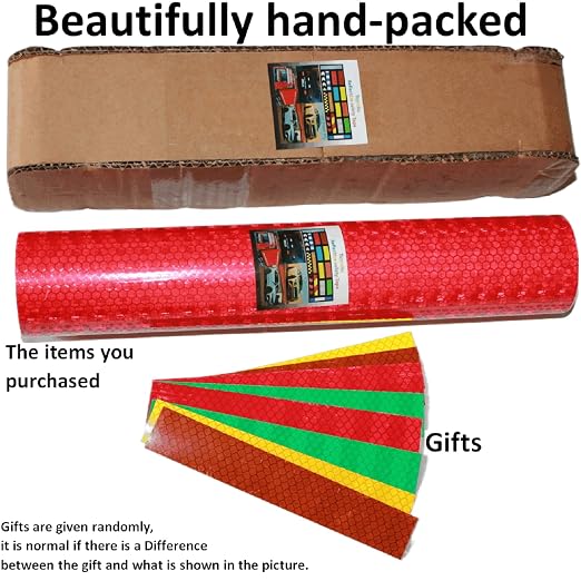 Industrial Reflective Tape Red 8 inch Wide, Outdoor Waterproof Hazard - Image 4