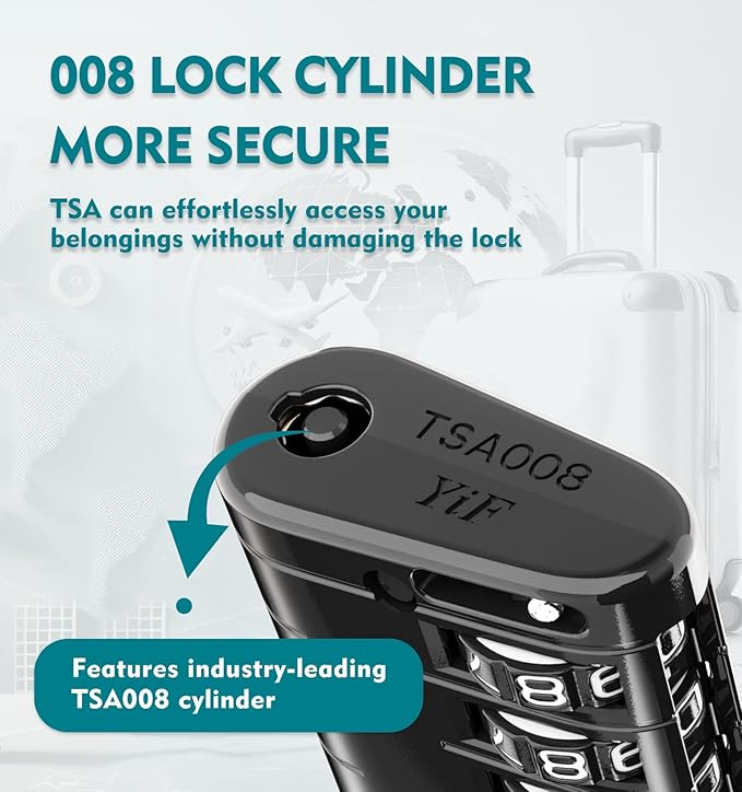 ANVIL TSA Approved Luggage Locks, 4 Digit Combination Travel Suitcase Locks - Image 2