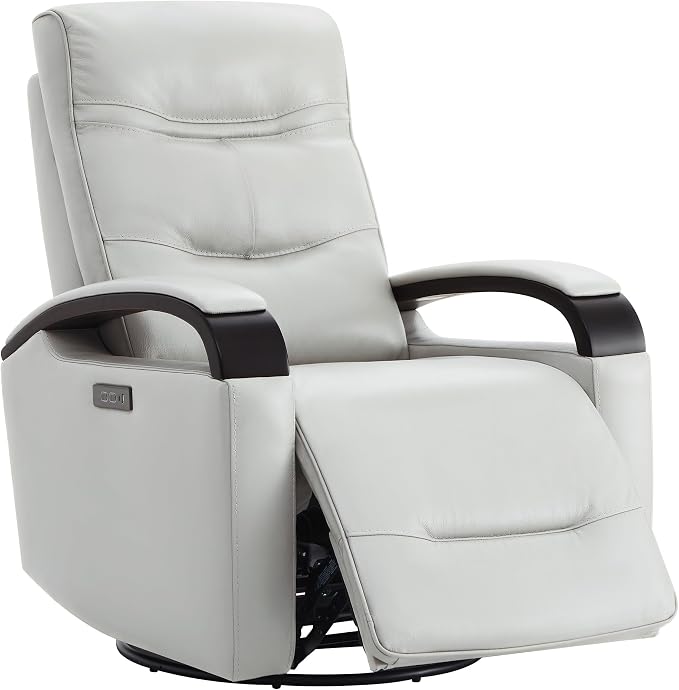 CHITA Genuine Leather Power Swivel Glider Rocker Recliner, FSC Certified Mid by CHITALIVING