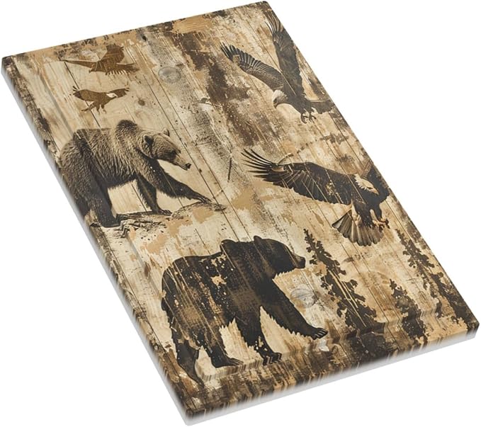 Light Switch Cover Plate Vintage Cabin Wildlife Animal Bear Eagle Forest 1 Gang - Image 3