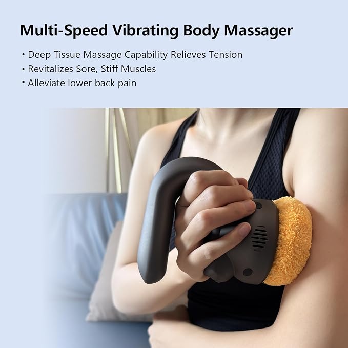 HYAKO Handheld Professional Mini Orbital Buffer Relief Massager, Adjustable - Image 3