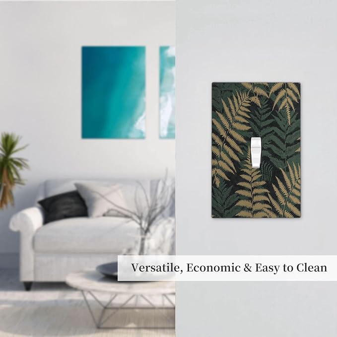 Decorative Light Switch Cover Botanical Fern Green Leaf Forest 1 Gang Single - Image 7