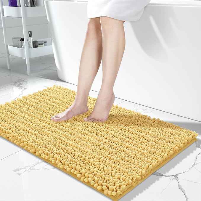 Yimobra Long Bathroom Rugs Non Slip Washable 44x24 Inch