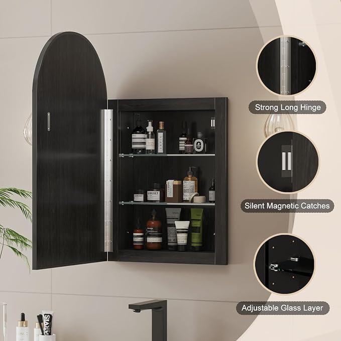 Recessed Medicine Cabinet for Bathroom, Bathroom Mirror - Image 6
