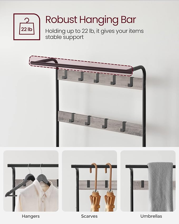 VASAGLE Coat Rack, Hall Tree - Image 4
