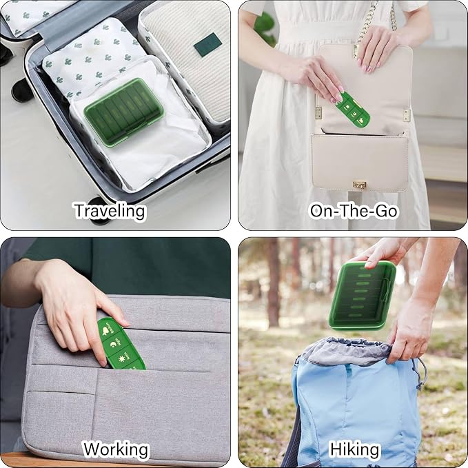 Weekly Pill Organizer 4 Times a Day, 7 Day Pill Box 4X, Portable - Image 5