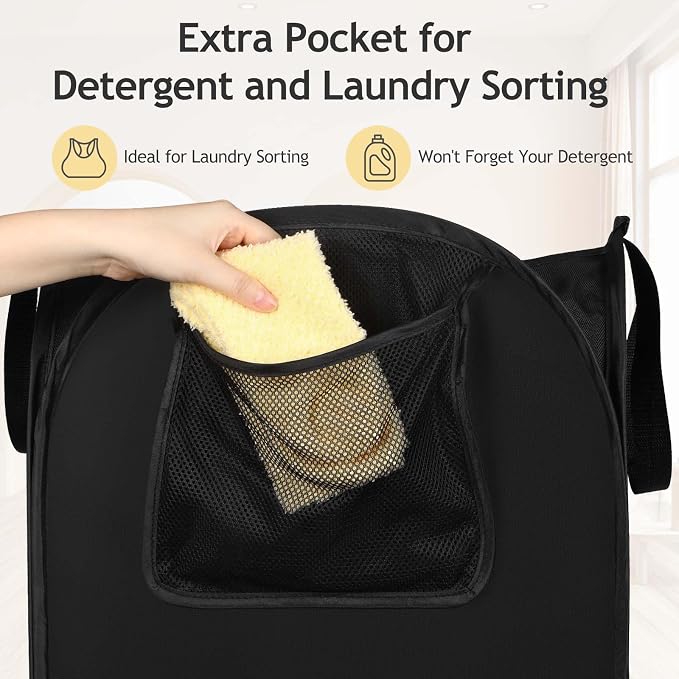 Upgraded Polyester Pop-up Laundry Hamper, 70L Quality Laundry Basket - Field & Grace