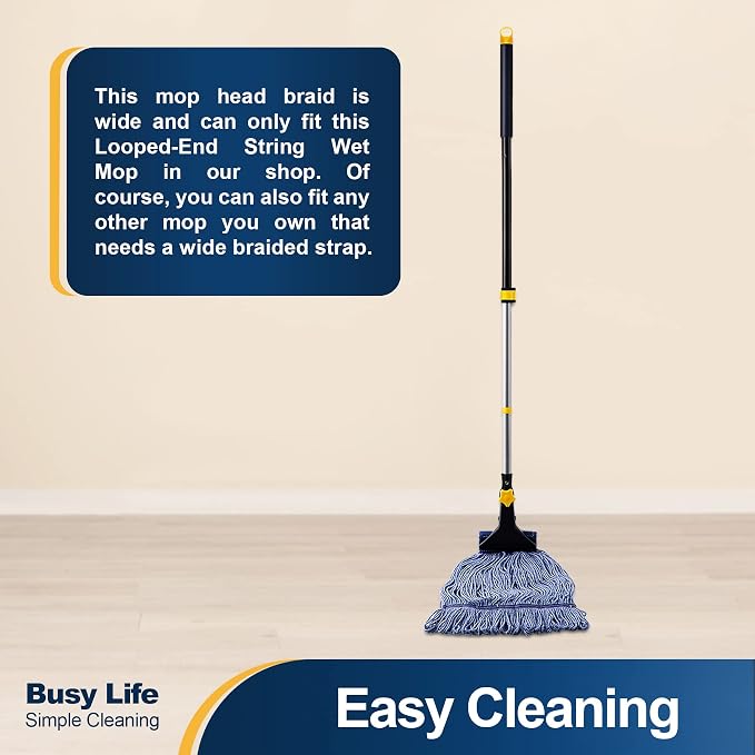 Yocada Looped-End String Wet Mop Head Refill Replacement Heavy Duty Cotton - Image 2