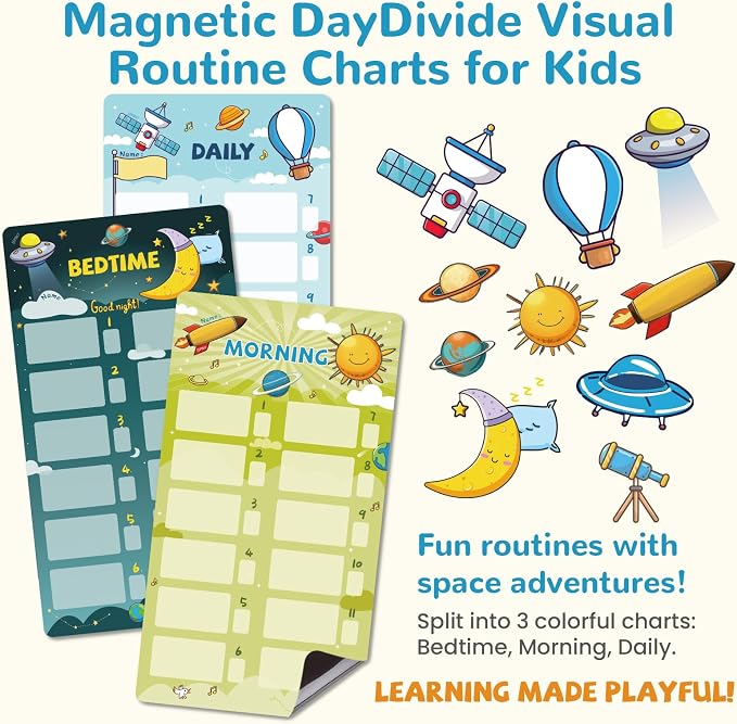 JJPRO Magnetic Bedtime/Morning/Daily Routine Chart - Image 2