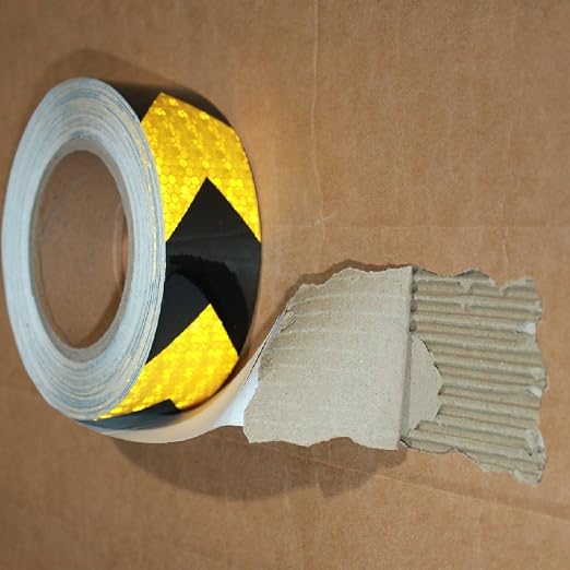 Yellow Black Reflective Tape Outdoor Waterproof 1 inch X 166 feet, High - Image 2