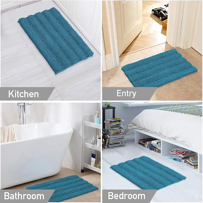 Turquoize Bathroom Rugs and Mats 1-Piece Bath Mat Set Non Slip Bath Mats - Image 6