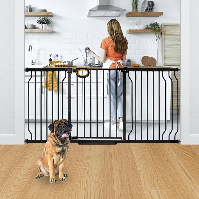 owlie Stair Baby Gate 57-66 Inch, Extra Wide Safety Gate by owlieextrawidebabygate