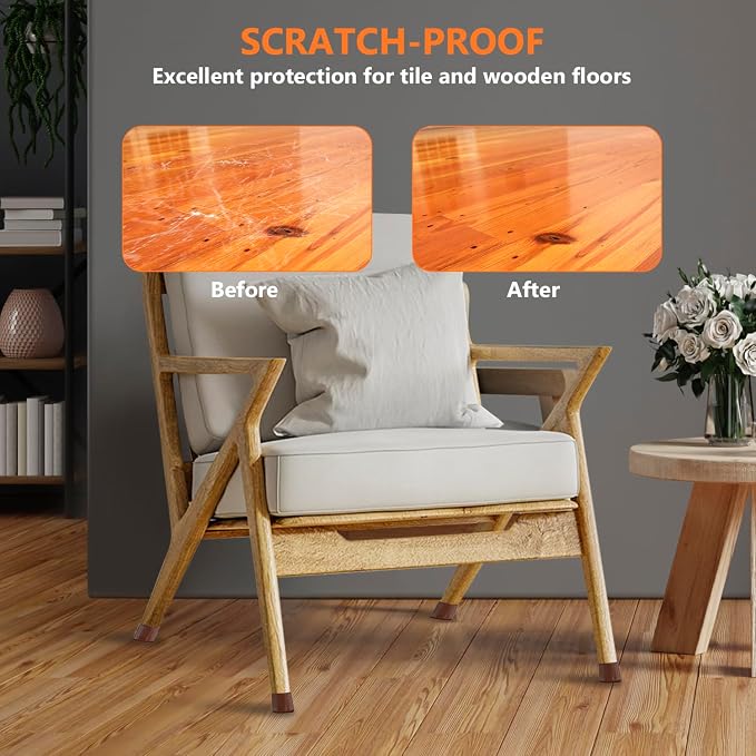 36pcs Round Chair Leg Floor Protectors, Felt Pads Chair Leg Protectors - Image 4