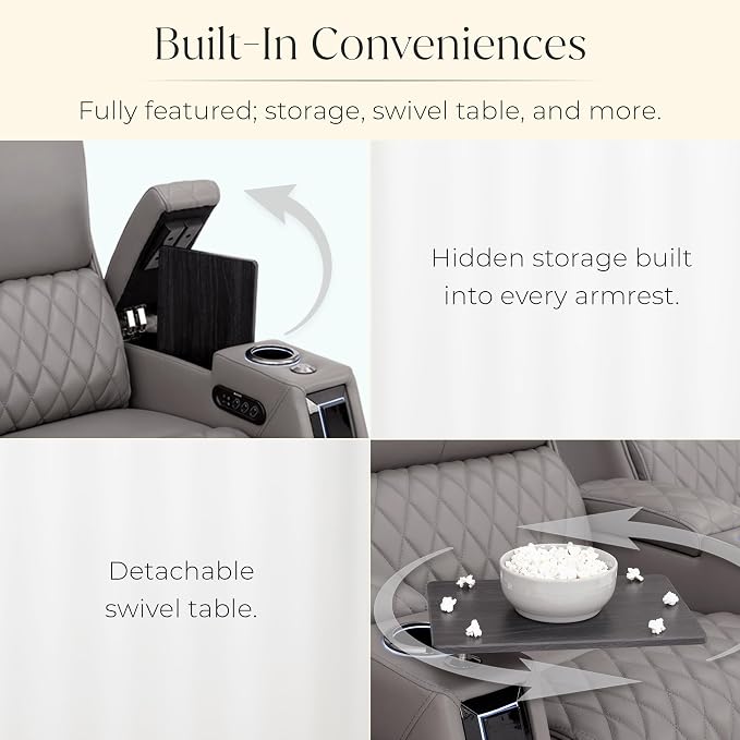 Seatcraft Apex Zero-Gravity CoolZero Italian Leather Home Theater Seating - Image 7