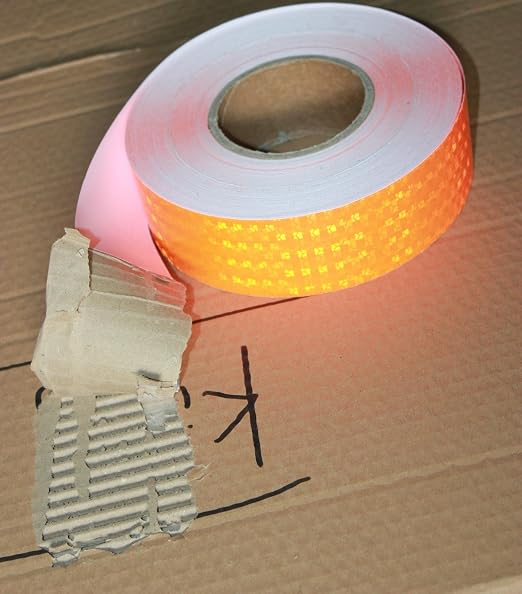 Orange Reflective Tape 2 inch Wide, Outdoor Waterproof Hazard Conspicuity - Image 2