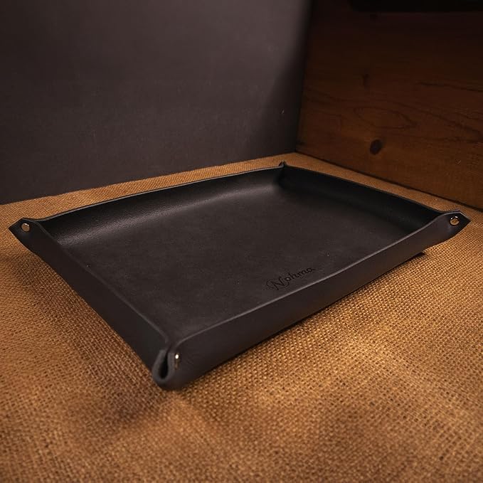 Valet Tray – Full-Grain Leather Catchall Organizer - Image 3