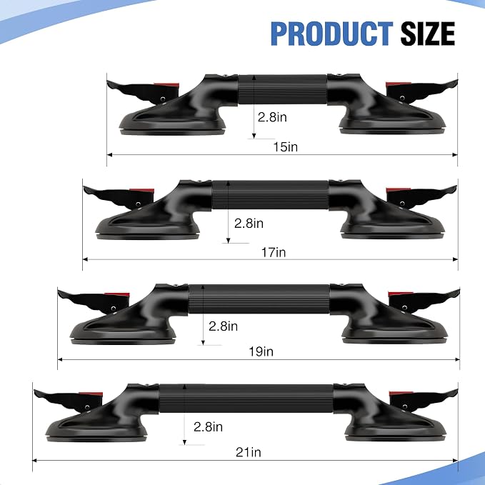 DAILYLIFE Grab Bars for Bathtubs and Showers, 21 inch Shower Handles for - Image 8
